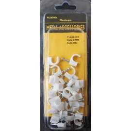 Plextool Cable Clip with Steel Nail Size R6, 28pcs - 24 in bag672pcs (PLX00601)