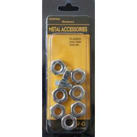 Plextool Hex Nut, Size M8, 9pcs/PK, 24 PK/BOX, Total 216pcs (PLX00820)