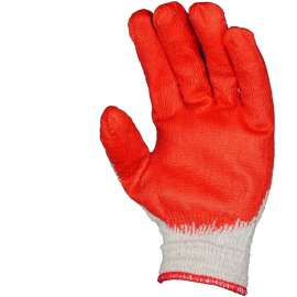 PLEXGLOVE String Knit Red Palm Gloves, Large (30, Large)