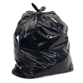 PLASTIC PRINCE 30" x 36" 30 Gallon 1Mil Black Kitchen Bags, 250/Case