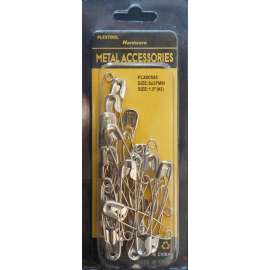Plextool Safety Pins #2, 1.5", 30pcs/PK, 24 PK/Box, Total 720pcs (PLX00545)
