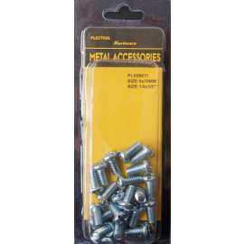Plextool Round Head Machine Screws, 1/4x3/8", 20pcs/PK, 24 PK/Box, Total 480pcs (PLX00611)