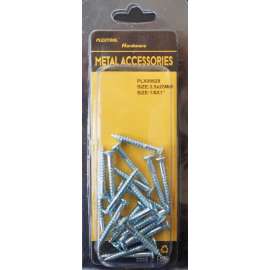 Plextool Flat Head Countersunk Wood Screws 1/8" x 1", 22pcs/PK, 24 PK/Box, Total 528pcs (PLX00629)