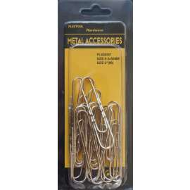 Plextool Metal Paper Clips, No. 8, 2", 18pcs/PK, 24 PK/Box, Total 432pcs