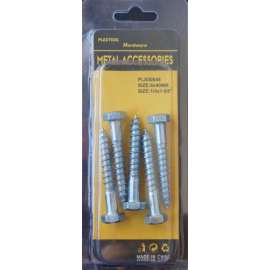 Plextool Bolts Hexagon 1/4x1-5/8", 5pcs - 24 in box120pcs (PLX00648)