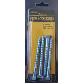 Plextool Bolts Hexagon 1/4x2-3/8", 4pcs - 24 in box96pcs (PLX00650)