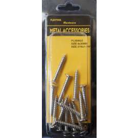 Plextool Flat Head Phillips Stainless Steel Screws 3/16x1-1/4", 14pcs/PK, 24 PK/Box, Total 336pcs (PLX00623)