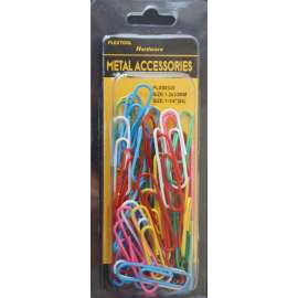 Plextool Paper Clips Assorted Colors #4, 1-1/4", 50pcs/PK, 24 PK/Box, Total 1200pcs (PLX00535)