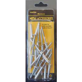 Plextool Rivets, 3/16x3/4", 15pcs/PK, 24 PK/BOX, Total 360pcs (PLX00724)