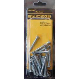Plextool Flat Head Countersunk Wood Screws 1/8" x 1-1/4", 18pcs/PK, 24 PK/Box, Total 432pcs (PLX00633)