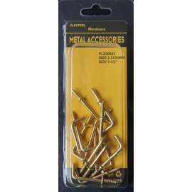 Plextool Metal Square Hook Screw, 3/4", 14pcs - 24 per Box (PLX00823)
