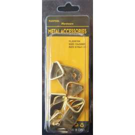 Plextool Triangle D-Ring Picture Frame Hangers, 9/16x1-1/4", 6 pcs/PK, 24 PK/Box, Total 144pcs (PLX00784)