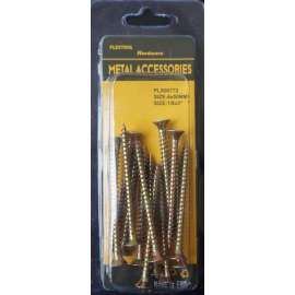 Plextool Wood Golden Tone Phillips, 1/8x2", 14pcs/PK, 24 PK/BOX, Total 336pcs (PLX00772)