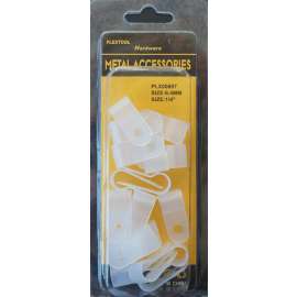 Plextool R-Shape Plastic Wire Fixation Clamp 6.4mm=1/4", 18pcs/PK, 24 PK/Box, Total 432pcs (PLX00697)