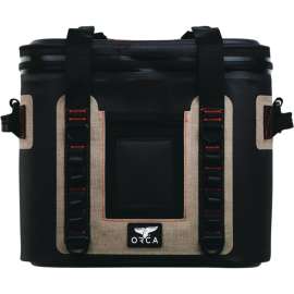 ORCA Walker Series W20SB Soft Side Cooler, 14-1/2 in L, 11 in W, 50 lb Capacity, Meta-Polymer/TPU, Tan