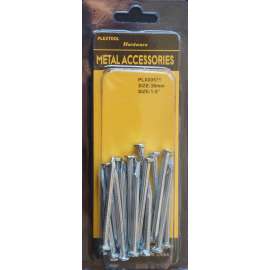 Plextool Steel Nails, Concrete and Brick, 1.5", 19pcs/PK, 24 PK/BOX, Total 456pcs (PLX00571)
