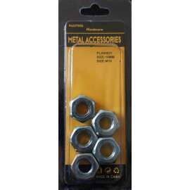 Plextool Hex Nut, Size M10, 5pcs/PK, 24 PK/BOX, Total 120pcs (PLX00821)