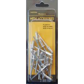 Plextool Rivets, 3/16x3/8", 20pcs/PK, 24 PK/BOX, Total 480pcs (PLX00721)