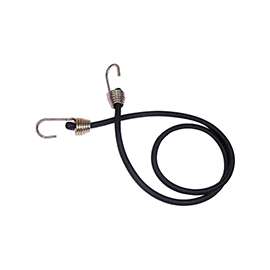 KEEPER 06185 Bungee Cord, Hook End, 40 in L, Rubber, Black