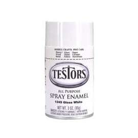 Testors 1245T Enamel Spray Paint, 3 oz Aerosol Can, White