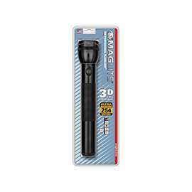 MagLite S3D016 Flashlight, 4.5 VDC, Incandescent Lamp, Alkaline Battery, Black