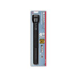 MagLite SS4D016 Flashlight, 6 VDC, Krypton Lamp, Alkaline Battery, Black