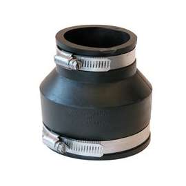 Fernco P1056-32 Pipe Coupling, 3 x 2 in, 3.956 in L, Black