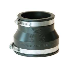 Fernco P1056-43 Pipe Coupling, 4 x 3 in, 4.03 in L, Black