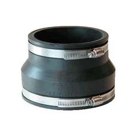 Fernco P1002-44 Pipe Stock Coupling, 4 x 4 in, 3.958 in L, Black