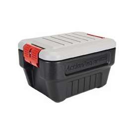 Rubbermaid ActionPacker RMAP080000 Storage Box, 8 gal Capacity, Plastic, Black