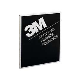 3M Tri-M-ite 02006 Abrasive Sheet, 240-Grit, Medium, Silicone Carbide, Black