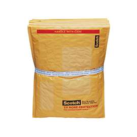 Scotch BB8915-48 Bubble Mailer, 14-1/2 in L, 10 in W, Plastic