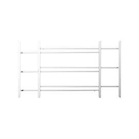John Sterling 1120 Series 1123 Window Guard, 23 to 42 in W, 15 in H, 3-Bar, Steel, White
