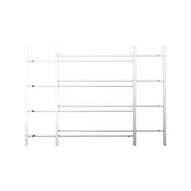 John Sterling 1120 Series 1124 Window Guard, 23 to 42 in W, 20 in H, 4-Bar, Steel, White