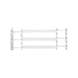 John Sterling 1130 Series 1133 Window Guard, 24 to 42 in W, 11 in H, 3-Bar, Steel, White