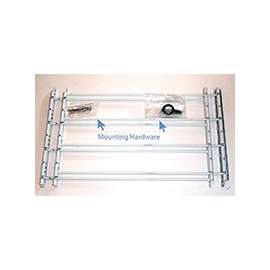 John Sterling 1130 Series 1134 Window Guard, 24 to 42 in W, 14 in H, 4-Bar, Steel, White
