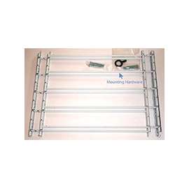 John Sterling 1130 Series 1135 Window Guard, 24 to 42 in W, 18 in H, 5-Bar, Steel, White