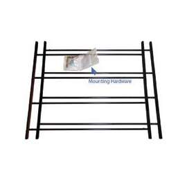 John Sterling 1120 Series 1124-DB Window Guard, 23 to 42 in W, 20 in H, 4-Bar, Steel, Dark Black