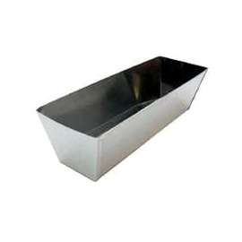 Marshalltown 812 Drywall Mud Pan, 12-1/2 in L Bottom, 3 in W Bottom, Stainless Steel