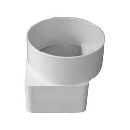 GENOVA 400 Series 46344 Offset Downspout Adapter, 3 x 4 x 4 in, PVC, White
