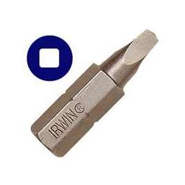 IRWIN 3512032C Insert Bit, #1 Drive, Square Recess Drive, 1/4 in Shank, Hex Shank, S2 Steel