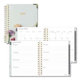 Romantic Weekly/Monthly Hard Cover Planner, 9 1/4 x 7 1/4, Floral Cover, 2020