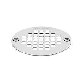 Oatey 42358 Screw-Tite Strainer, Stainless Steel, For 4 in Snap in Drains and 2 in or 3 in General-Purpose Drains