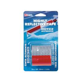 INCOM RE2110 Reflective Tape, 10 ft L, 2 in W, Red/Silver