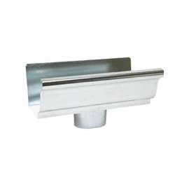 Amerimax 29010 Gutter End with Drop, Galvanized Steel, 4 in L, for 5 in K-Style Gutter System