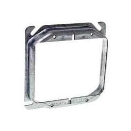 RACO 780 Electrical Box Cover, 4 in L, 4 in W, Square, Galvanized Steel, For 2-Device