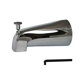 Plumb Pak PP22538 Bathtub Spout, Zinc, Chrome