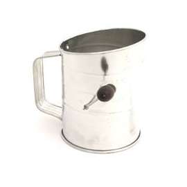 Norpro 136 Rotary Flour Sifter, 24 oz Capacity, Stainless Steel