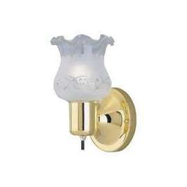 Boston Harbor Dimmable Wall Light Fixture, (1) 60/13 W, Medium, A19/Cfl Lamp, Polished Brass