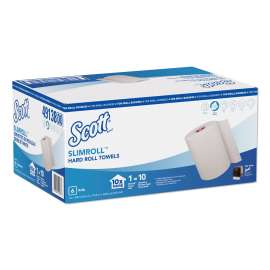 Control Slimroll Towels, 8" x 580 ft, White/Pink Core,Small Business, 6 Rolls/CT